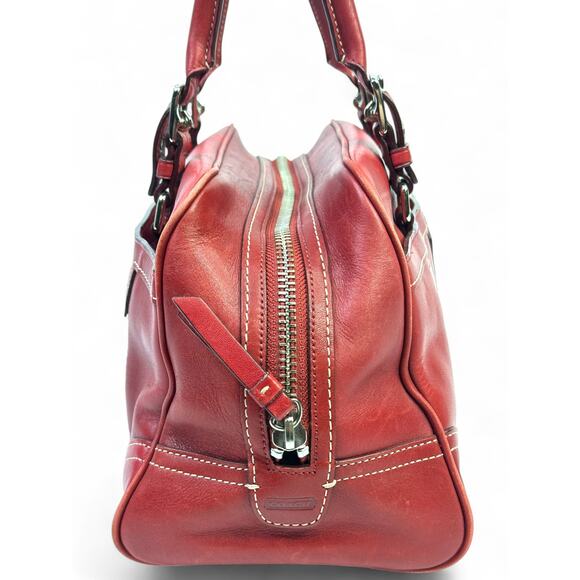 Coach Hamptons Vintage Y2K Red Leather Satchel - Picture 5 of 15